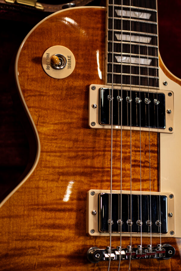 Gibson Les Paul Standard 50’s Figured Top Honey Amber - Image 5