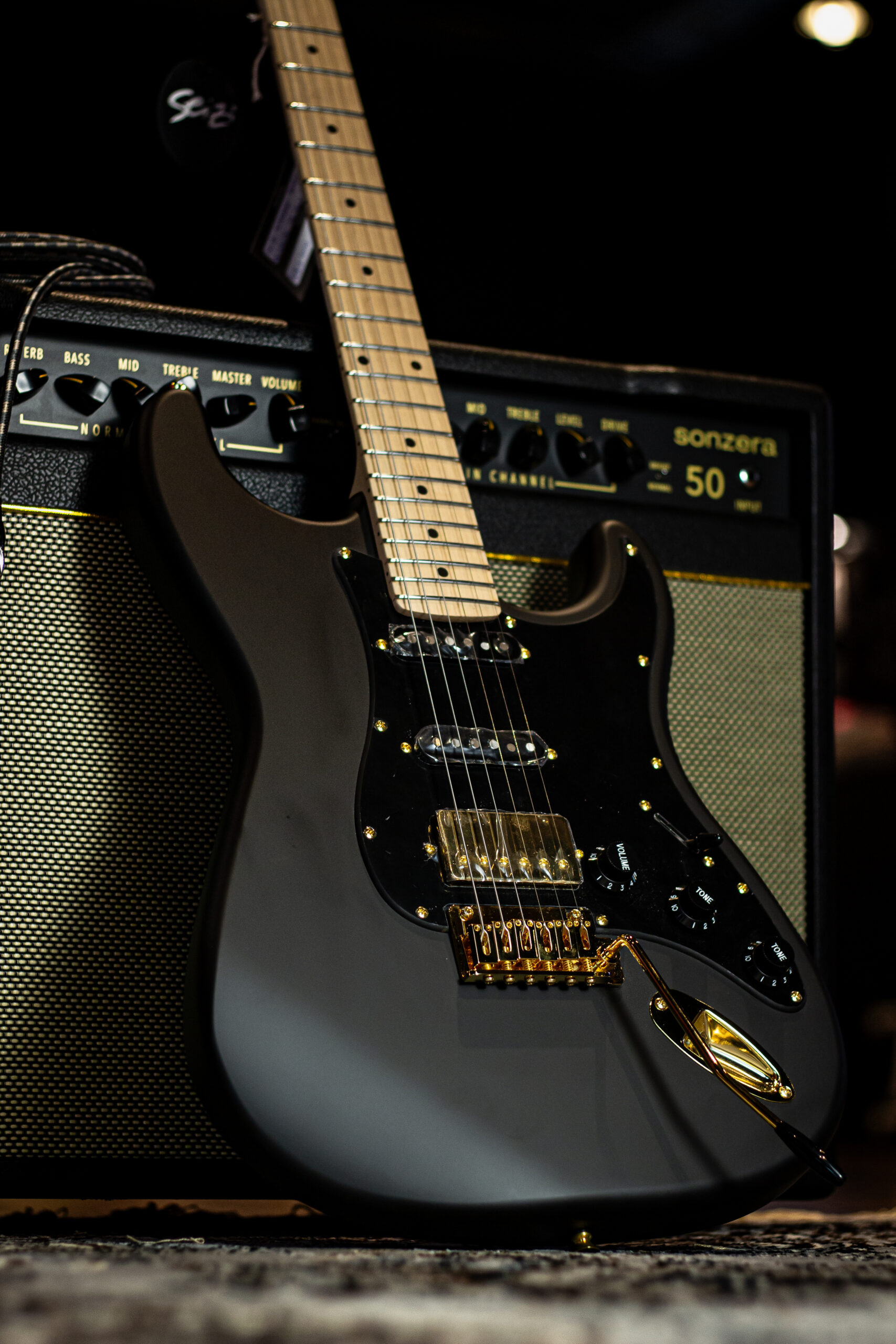 Seizi Vintage Budokan HSS Reinaldo Meirelles Satin Black Gold - Imagem 2