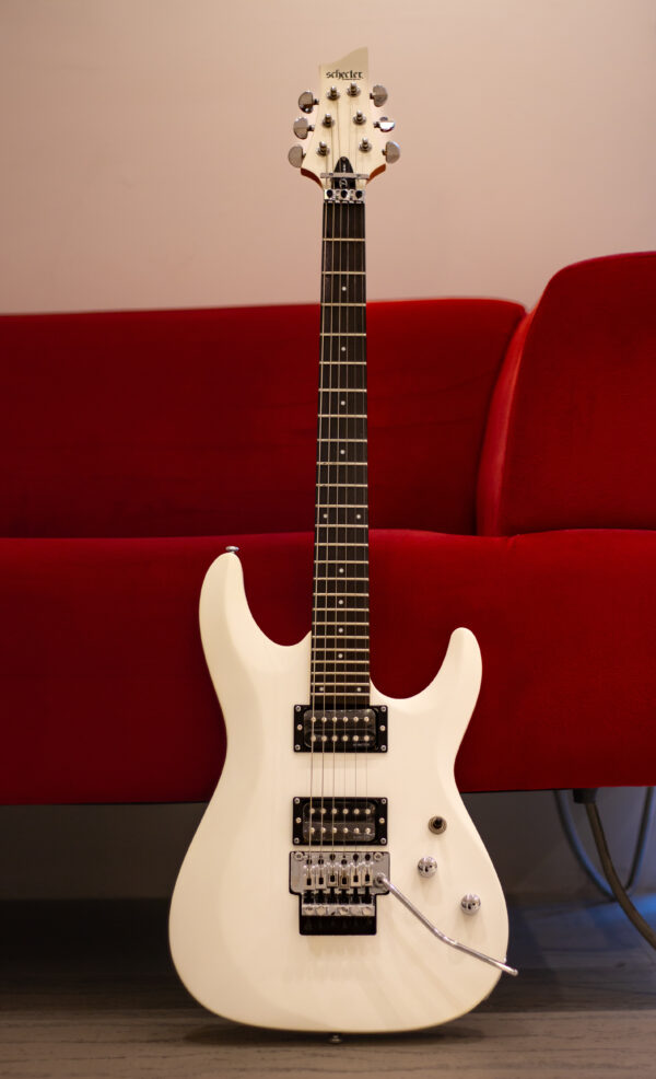 Schecter C-6 Deluxe FR White Satin