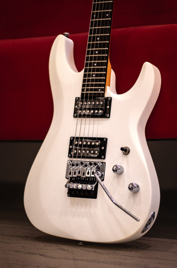 Schecter C-6 Deluxe FR White Satin - Image 2