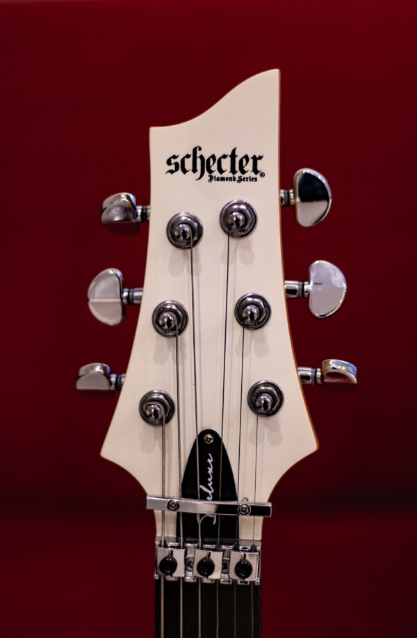 Schecter C-6 Deluxe FR White Satin - Image 6