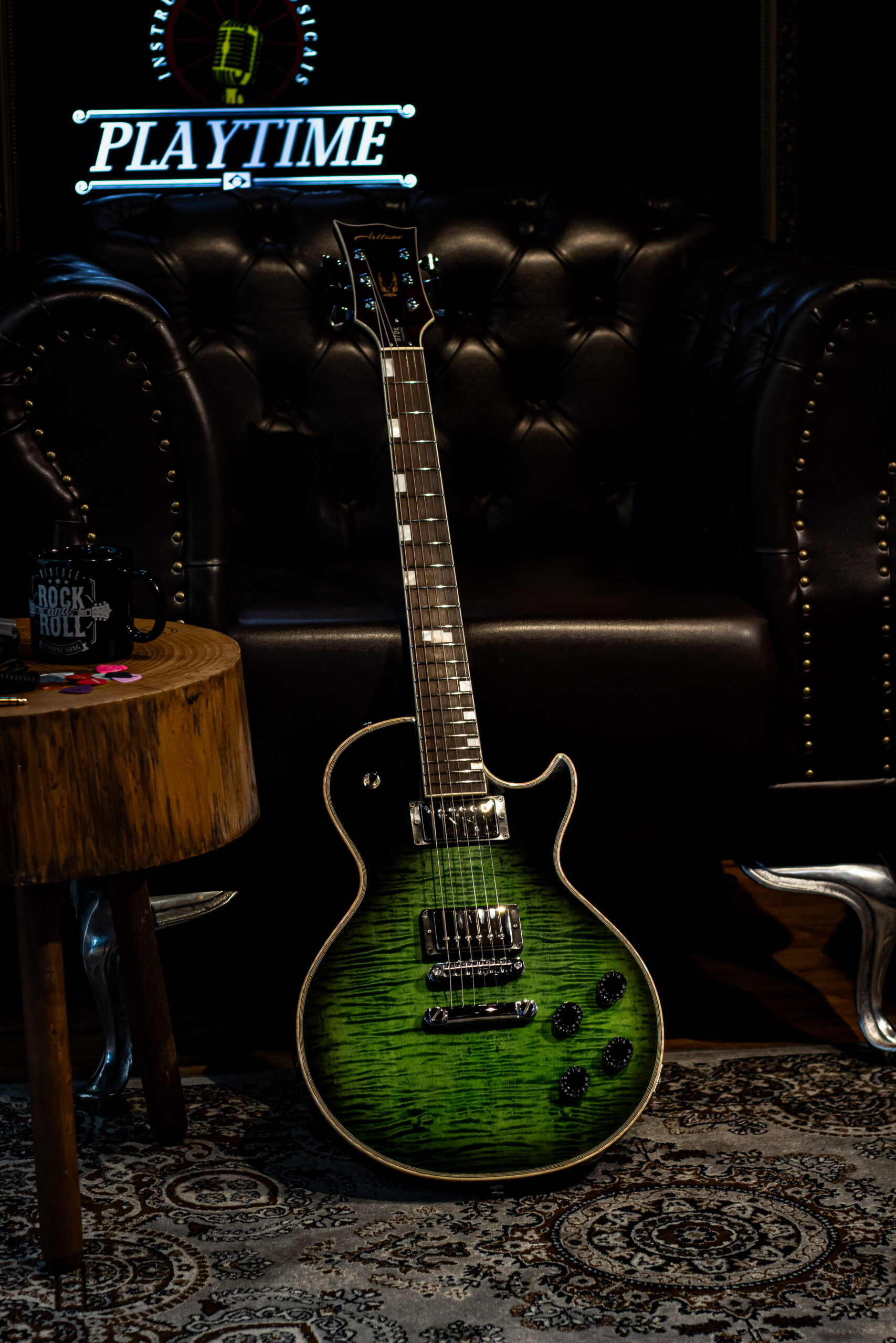 LP Custom Arttone Green Burst